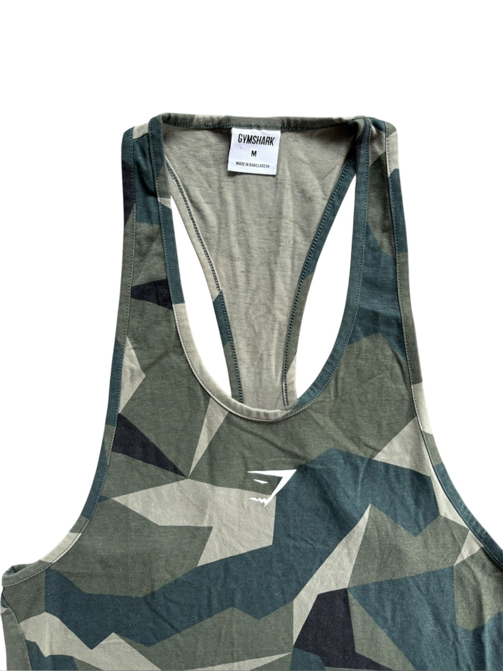 Gymshark Camo Racerback Tank Top | Olive Black Utility Print | Medium M - Picture 6 of 6